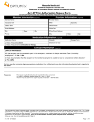 Document preview: Form FA-179 Auvi-Q Prior Authorization Request Form - Nevada
