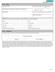 Form CPT1 Request for a Cpp/Ei Ruling - Employee or Self-employed? - Canada, Page 2