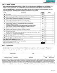 Form GST66 Application for Gst/Hst Public Service Bodies&#039; Rebate and Gst Self-government Refund - Canada, Page 3
