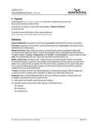 Application - Food Establishment Permit - Nova Scotia, Canada, Page 8