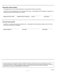 Fisher Vendor Licence Application - British Columbia, Canada, Page 2