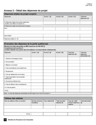 Forme F-0064-2 Volet 1 Soutien Aux Projets D&#039;innovation Appel De Projets Quebec-Israel - Demande D&#039;aide Financiere - Quebec, Canada (French), Page 13