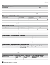 Forme F-0064-2 Volet 1 Soutien Aux Projets D&#039;innovation Appel De Projets Quebec-Israel - Demande D&#039;aide Financiere - Quebec, Canada (French), Page 14