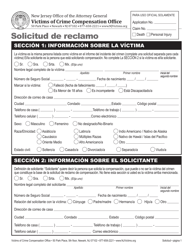 Solicitud De Reclamo - New Jersey (Spanish), Page 7