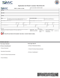 Document preview: Form BA-208 Application for Permit/License/Non-driver Id - New Jersey