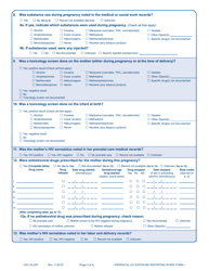 Form CDC50.42D Perinatal HIV Exposure Reporting (Pher), Page 2