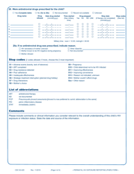Form CDC50.42D Perinatal HIV Exposure Reporting (Pher), Page 4