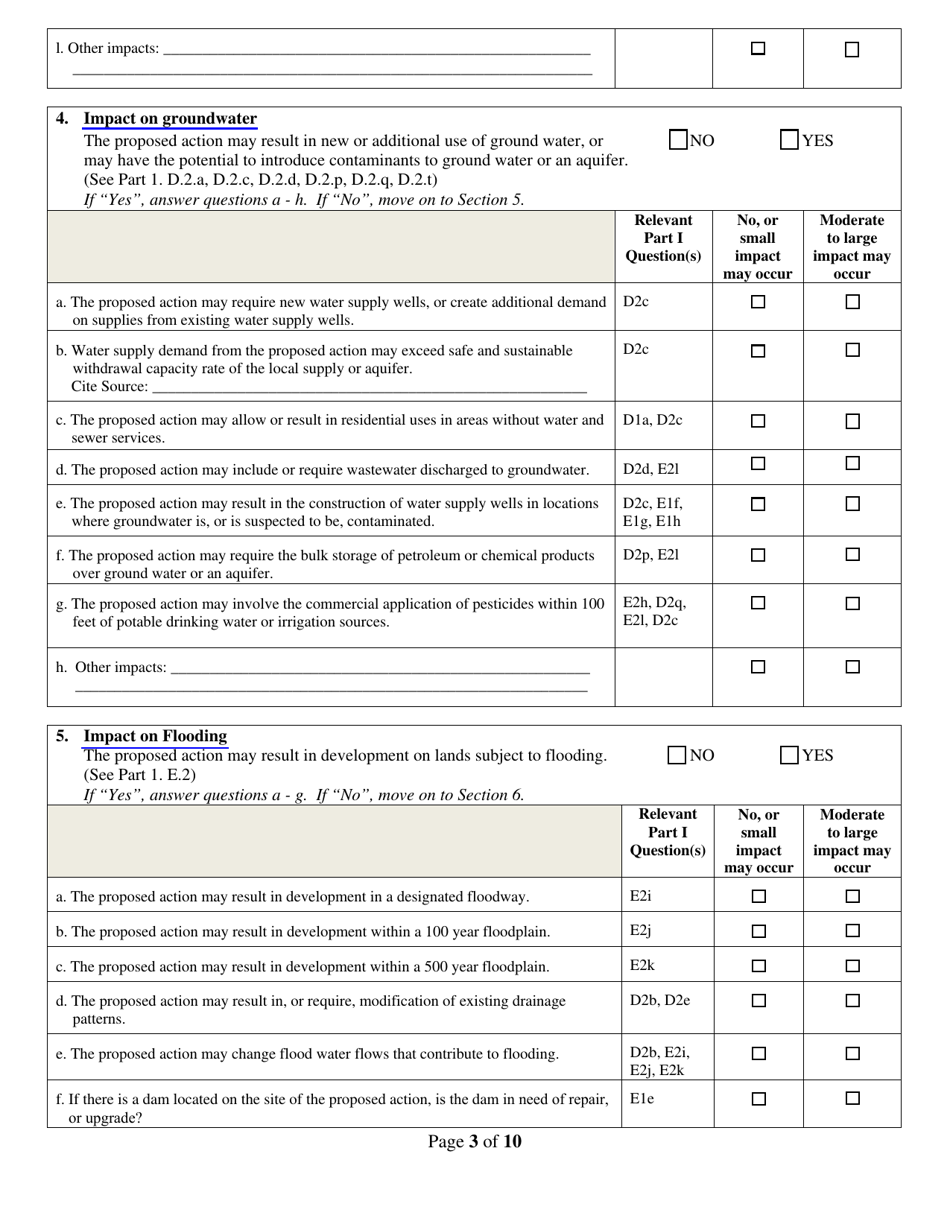 Part 2 Identification of Potential Project Impacts - New York, Page 3