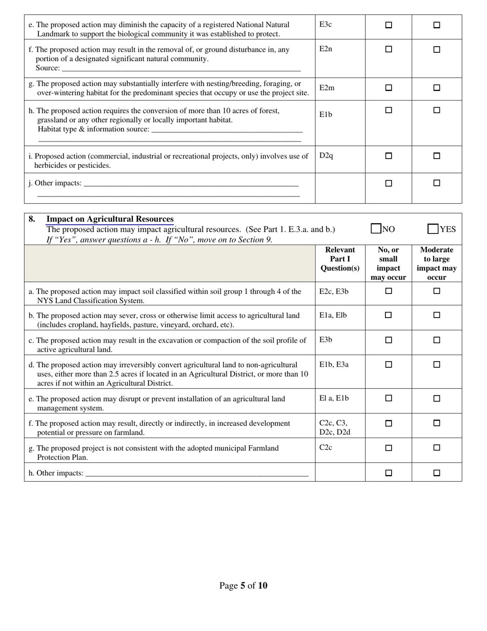 Part 2 Identification of Potential Project Impacts - New York, Page 5