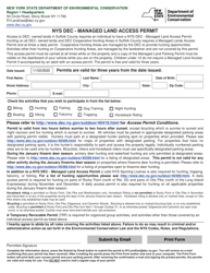 Managed Land Access Permit - New York