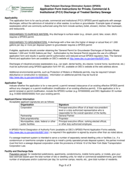 Document preview: Instructions for Application Form for Private, Commercial & Institutional (P/C/I) Discharge of Treated Sanitary Sewage - New York