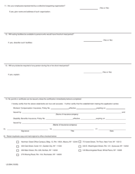 Form LS284 Application for Meal Period of Less Than Thirty Minutes - New York, Page 2