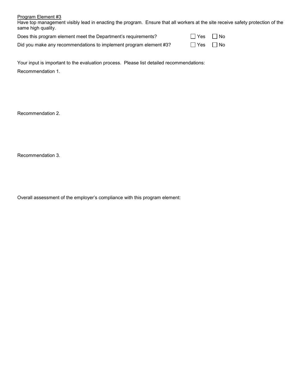 Form SH899 Mandatory Workplace Safety and Loss Prevention Program Industrial Code Rule 59 Consultant Report - New York, Page 6