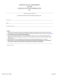 Form DOS-1553-F Not-For-Profit Corporation Certificate of Amendment of the Certificate of Incorporation - New York, Page 4