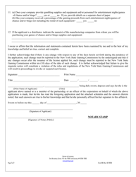 GC/BC Form 106 Supplier License Application for Manufacturing or Distributing Games of Chance and/or Bingo Supplies and Equipment - New York, Page 2