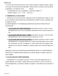 Formulario OCFS-2202 Acuerdo De Colocacion Voluntaria - New York (Spanish), Page 2