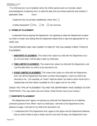 Form OCFS-2202 Voluntary Placement Agreement - New York, Page 2