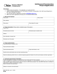Document preview: Form SI-50 (BWC-7250) Self-insured Construction Project Application - Ohio