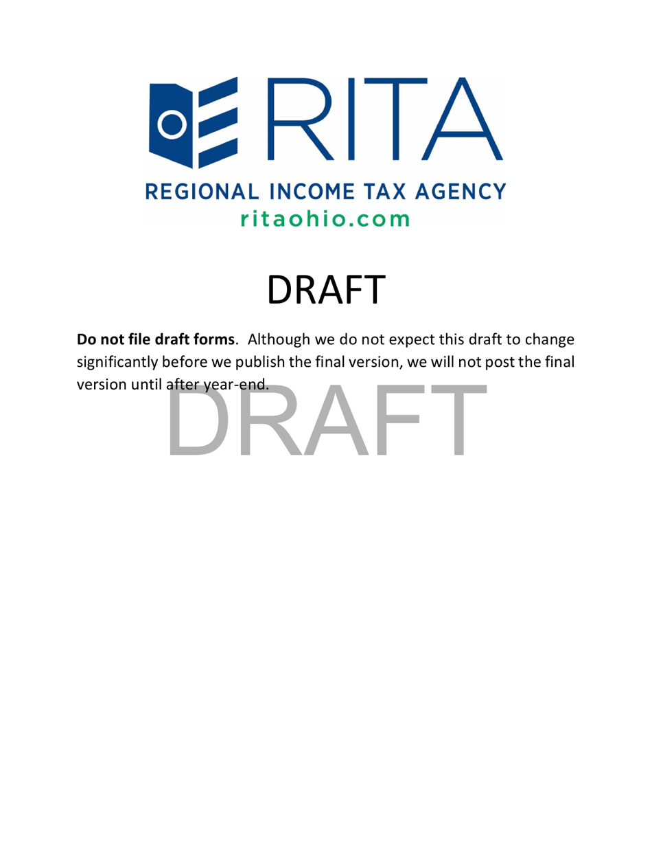 Instructions for Form 37 Rita Individual Income Tax Return - Draft - Ohio, Page 1