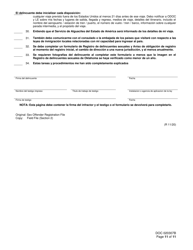 Formulario OP-020307B Registro De Delincuentes Sexuales Y Aviso De Deber De Registrarse - Oklahoma (Spanish), Page 11