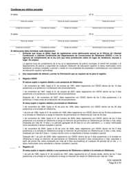 Formulario OP-020307B Registro De Delincuentes Sexuales Y Aviso De Deber De Registrarse - Oklahoma (Spanish), Page 2