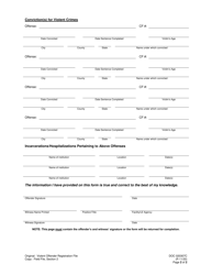 Form OP-020307C Violent Offender Registration Form - Oklahoma, Page 2