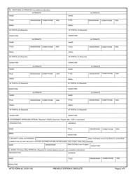 AFTO Form 43 USAF Technical Order Distribution Office (Todo) Assignment or Change Request, Page 2