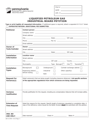 Form LIIB-122 Liquefied Petroleum Gas Industrial Board Petition - Pennsylvania