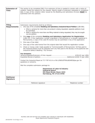 Form LIIB-306 Bedding &amp; Upholstery Industrial Board Petition - Pennsylvania, Page 2