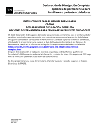 Formulario CS-0660-SP Declaracion De Divulgacion Completa: Opciones De Permanencia Para Familiares O Parientes Cuidadores - Tennessee (Spanish), Page 2