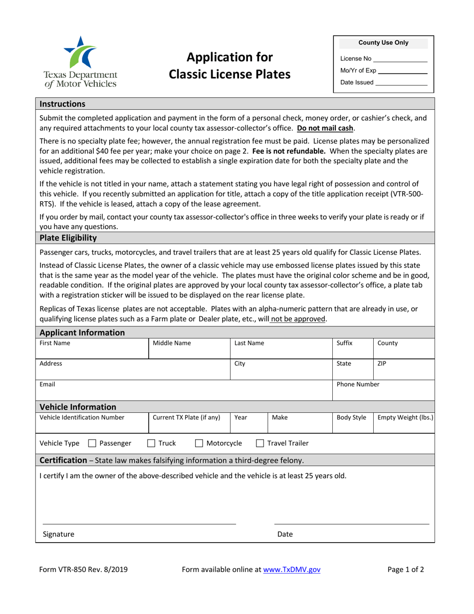How To Fill Out Form 850