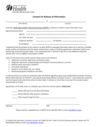 Document preview: DOH Form 669-386 Consent for Release of Information - Washington