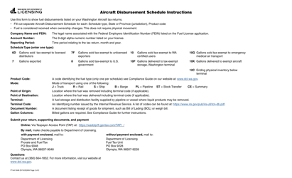 Form FT-441-848 Aircraft Disbursement Schedule - Washington, Page 2