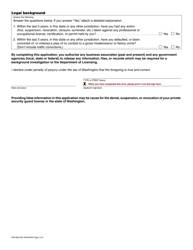 Form PSG-690-002 Private Security Guard Company License Renewal Application - Washington, Page 2