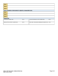 DSHS Form 10-655 Initial Staff and Family Consultation Plan - Washington, Page 2