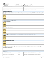 Document preview: DSHS Form 10-659 Initial Community Engagement Plan - Washington