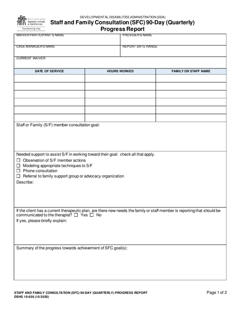 DSHS Form 10-656  Printable Pdf