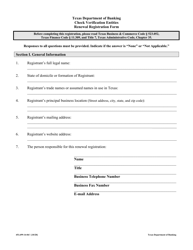 Document preview: Form 451.699-14-04 Renewal Registration Form - Texas