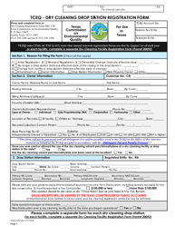 Document preview: Form TCEQ-20207 Dry Cleaning Drop Station Registration Form - Texas