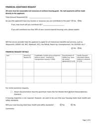 Rapid Resolution Financial Assistance Application - Vermont, Page 3