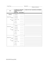 Form 032-05-0979-03-ENG Staff-Child Ratio Information Sheet - Virginia, Page 2