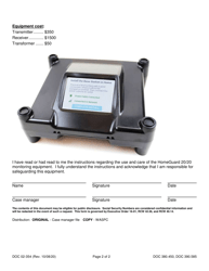 Form DOC02-354 Care and Use of Radio Frequency Equipment - Washington, Page 2