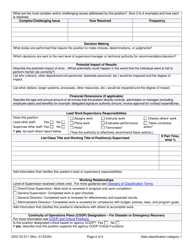 Form DOC03-511 Position Description - Information Technology - Washington, Page 2