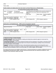 Form DOC03-511 Position Description - Information Technology - Washington, Page 4