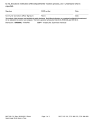 Form DOC09-274 Notification of Department Violation Process - Washington, Page 2