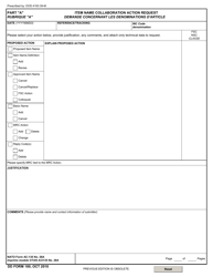 Document preview: DD Form 180 Item Name Collaboration Action Request