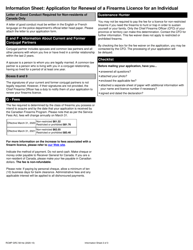 Form RCMP GRC5614E Application for Renewal of a Firearms Licence for an Individual - Canada, Page 2