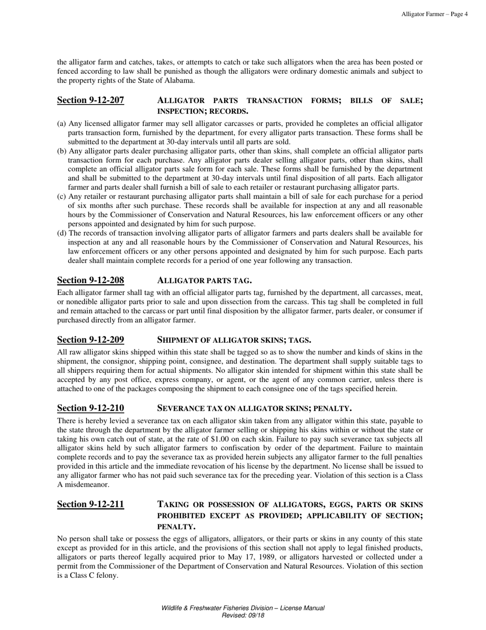 Alligator Farmer License - Alabama, Page 4