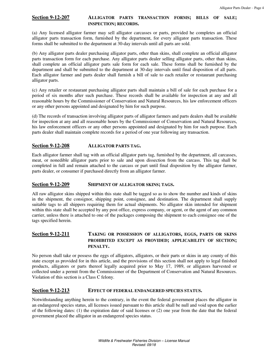 Alabama Alligator Parts Dealer License Download Fillable PDF