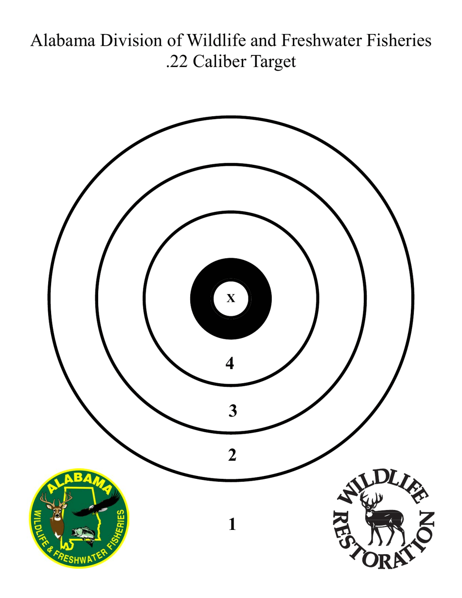 Alabama 22 Caliber Target Fill Out, Sign Online and Download PDF